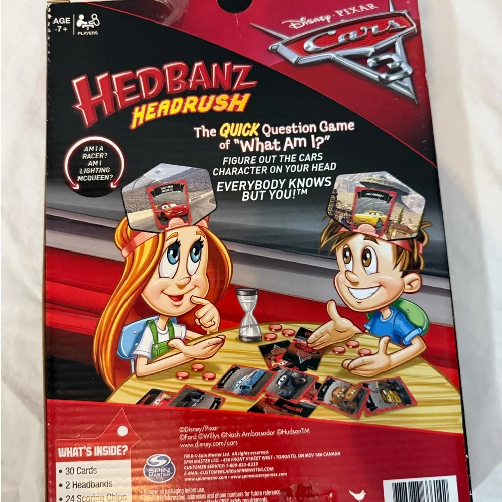 Cars Hedbanz Headrush Game - Red & Black